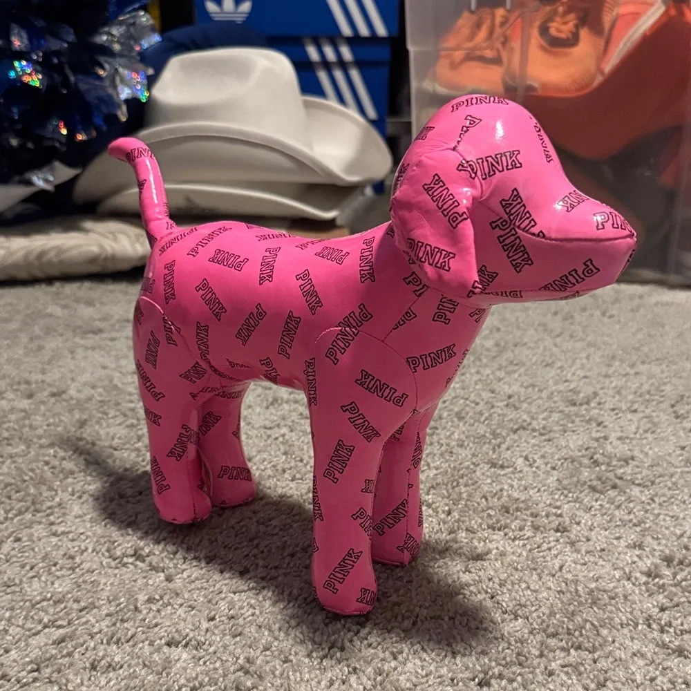 PINK Victoria's Secret Extra Large Black and Medium Pink Logo Stuffed Animals - Picture 4 of 6